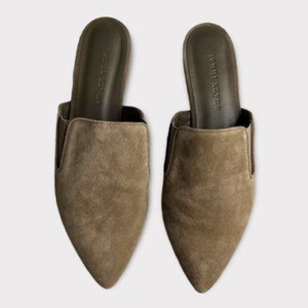 Jenni Kayne Suede Mule in Laurel Pointed Toe Flat EU38